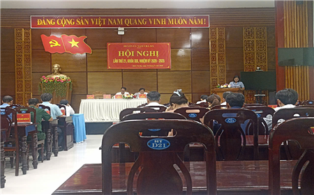 Ban Chấp hành Đảng bộ huyện Nam Trà My khoá XIX, nhiệm kỳ 2020 - 2025, tổ chức Hội nghị lần thứ 21
